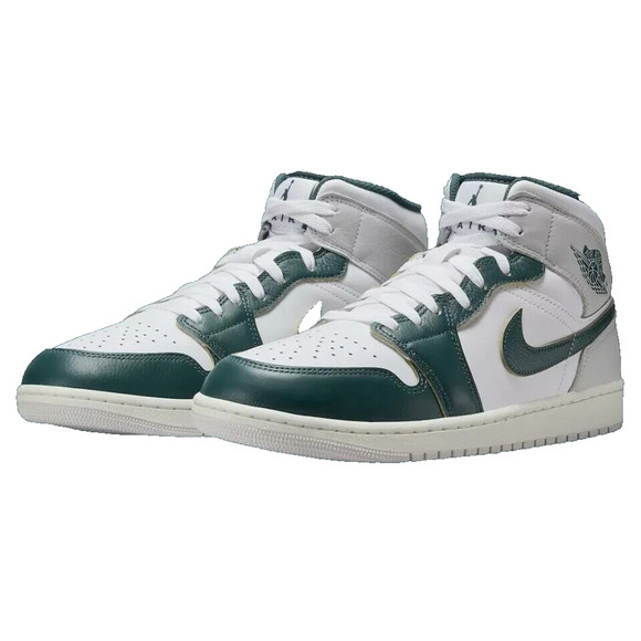 Nike Air Jordan 1 Mid SE Shoes White Oxidized Green Sail FQ7720-103 Men\'s NEW main image 5
